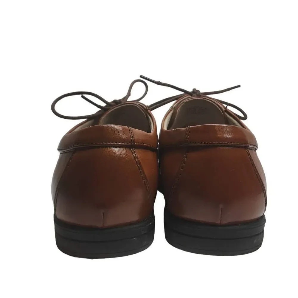 Florsheim Kid's Brown Leather Lace Up Bicycle Toe‎ Oxford Dress Shoes Size 6.5M